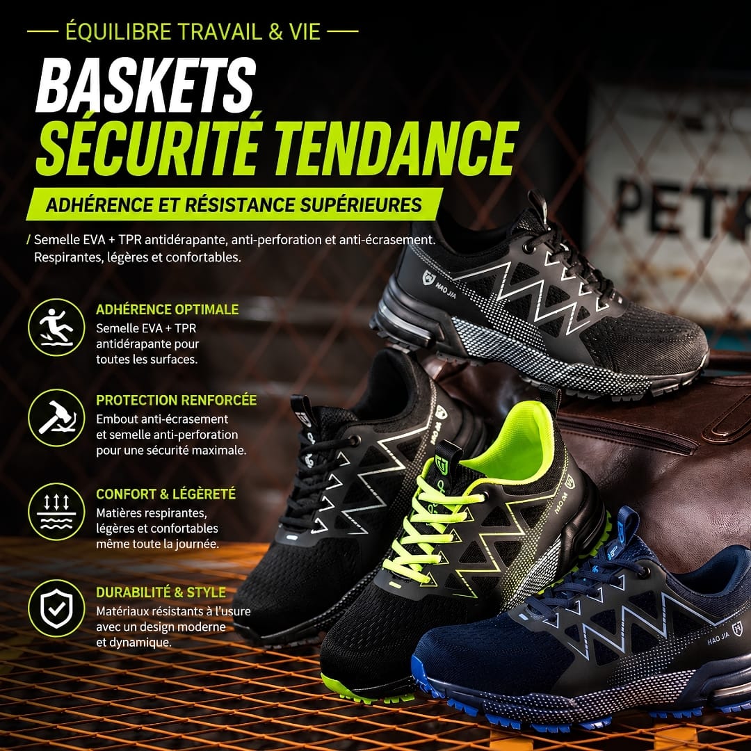 Basket de sécurité VORTEX S3 avec semelle anti-perforation