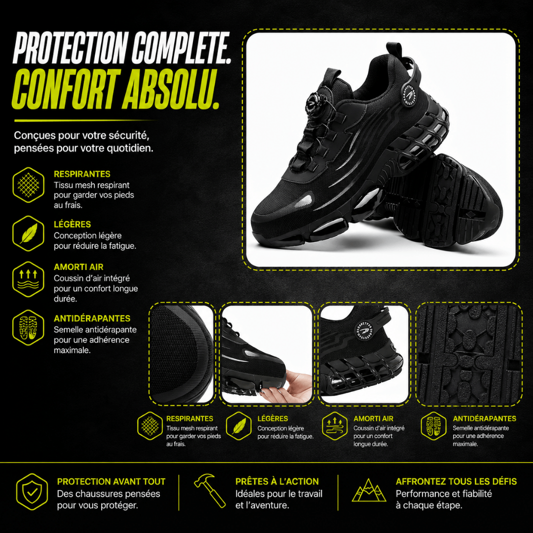 Chaussure de sécurité AIRTOP légère et respirante pour le travail