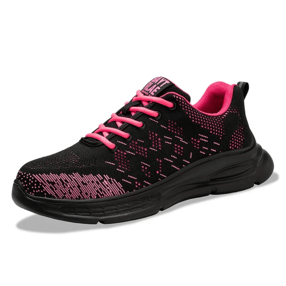 Chaussure de sécurité femme FLOW PINK S3 rose légère et respirante