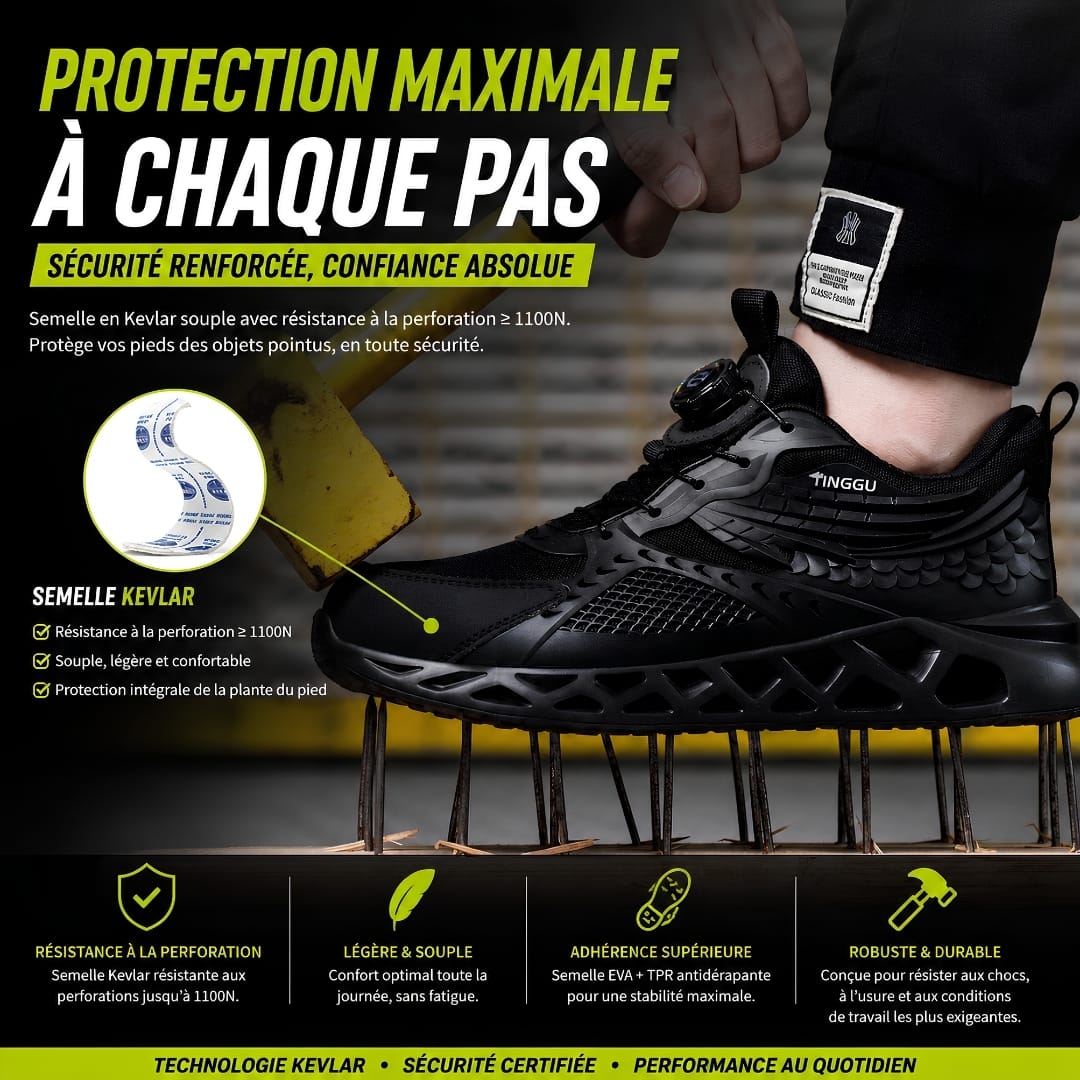 Chaussure de sécurité NEXUS montante avec tige Air Mesh respirante