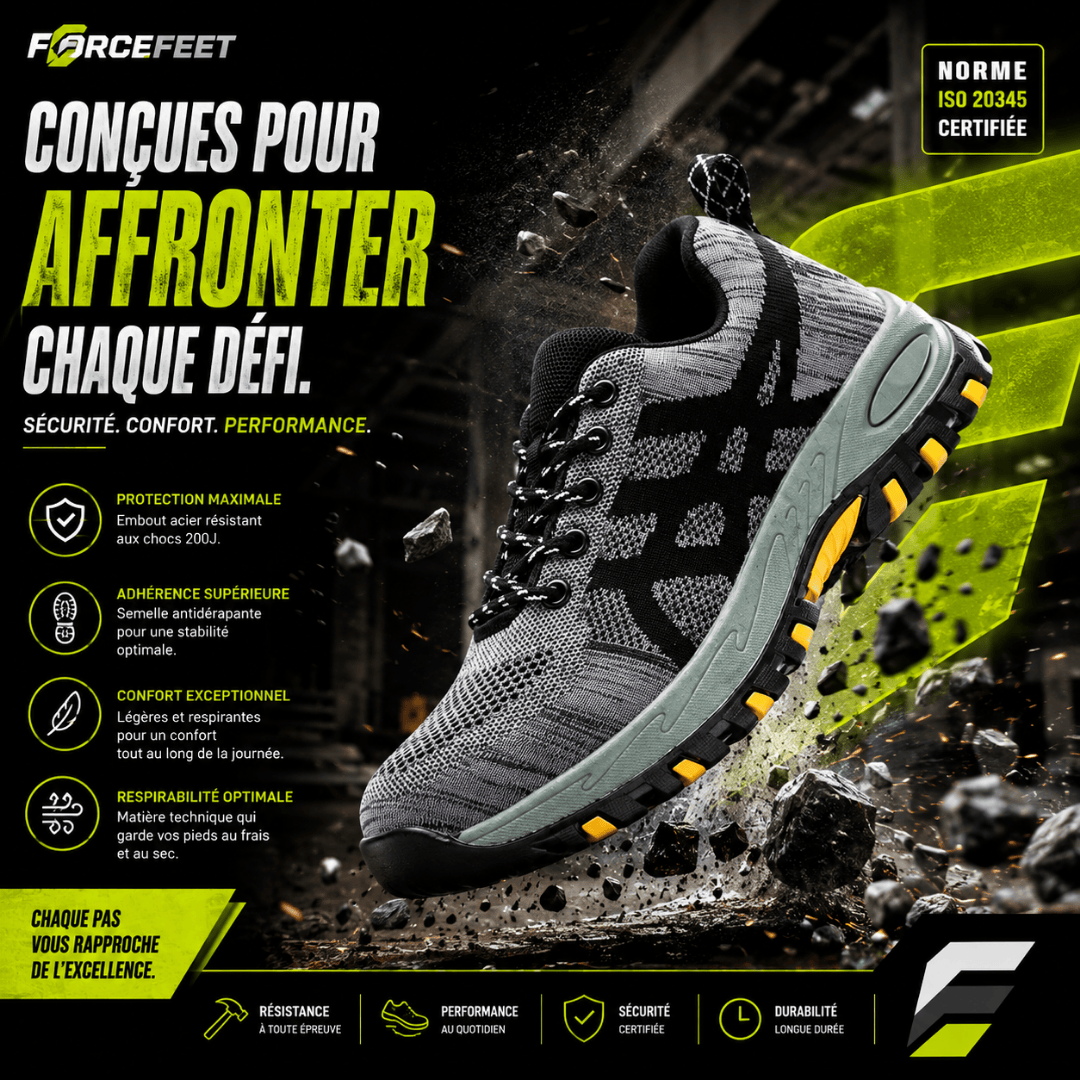 Chaussure de sécurité ASIX PHANTOM S3 avec semelle anti-perforation Kevlar